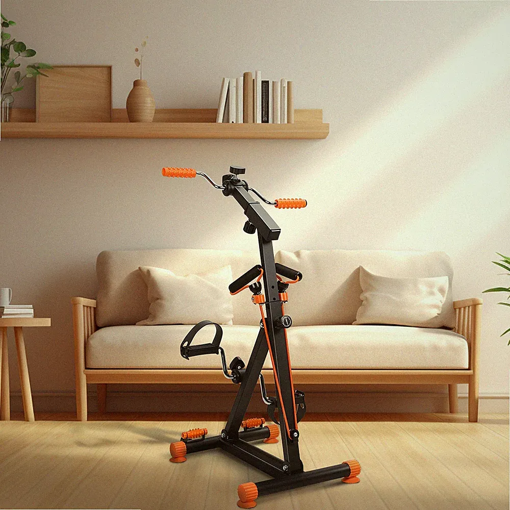 Exercise Bike with Foot Massage Function Adjustable Fitness Equipment for Senior